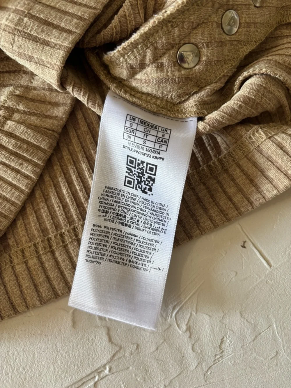 GUESS Dionne Buttons Ribbed Tank Top - Picture 7 of 10